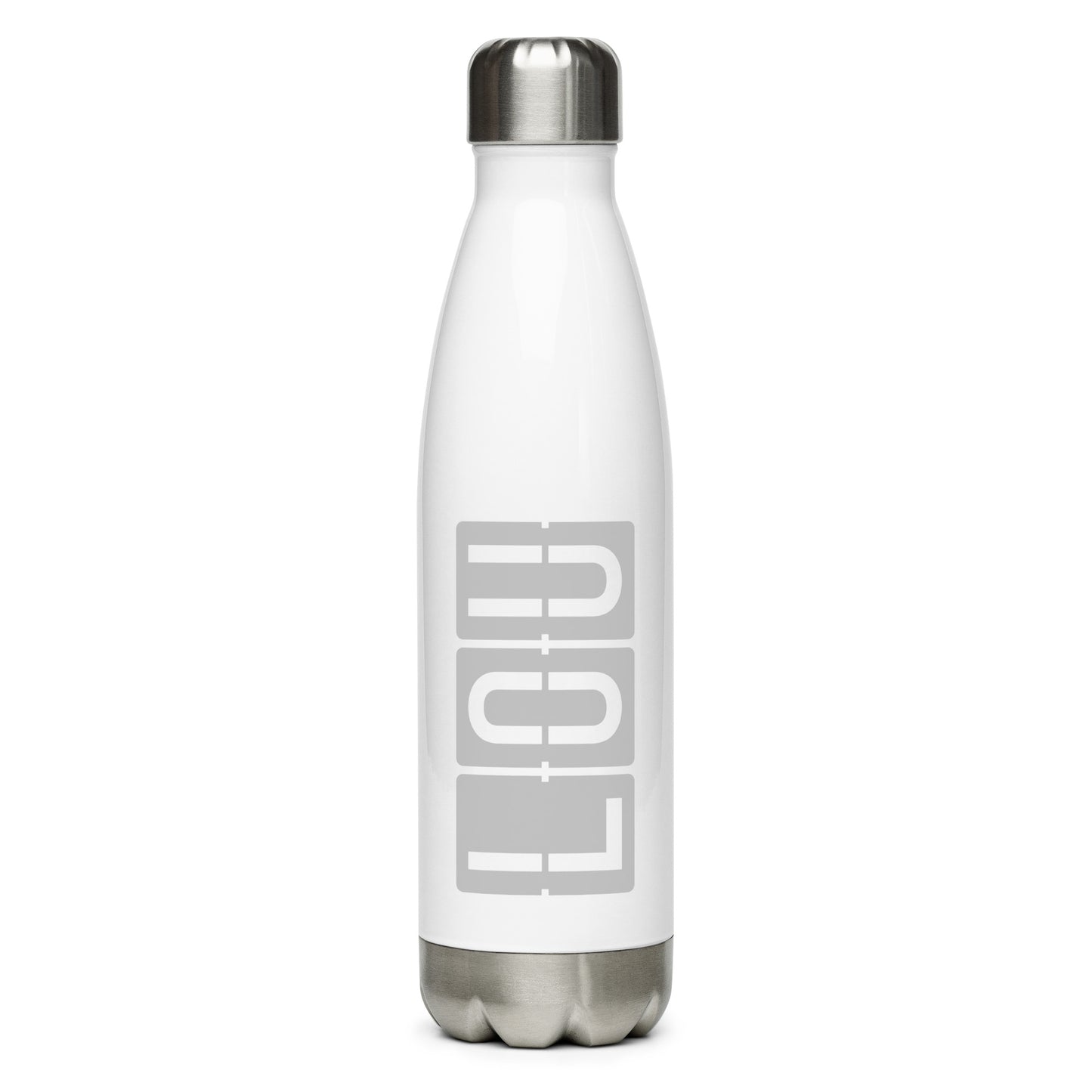 Aviation Avgeek Water Bottle - Grey • LOU Louisville • YHM Designs - Image 01