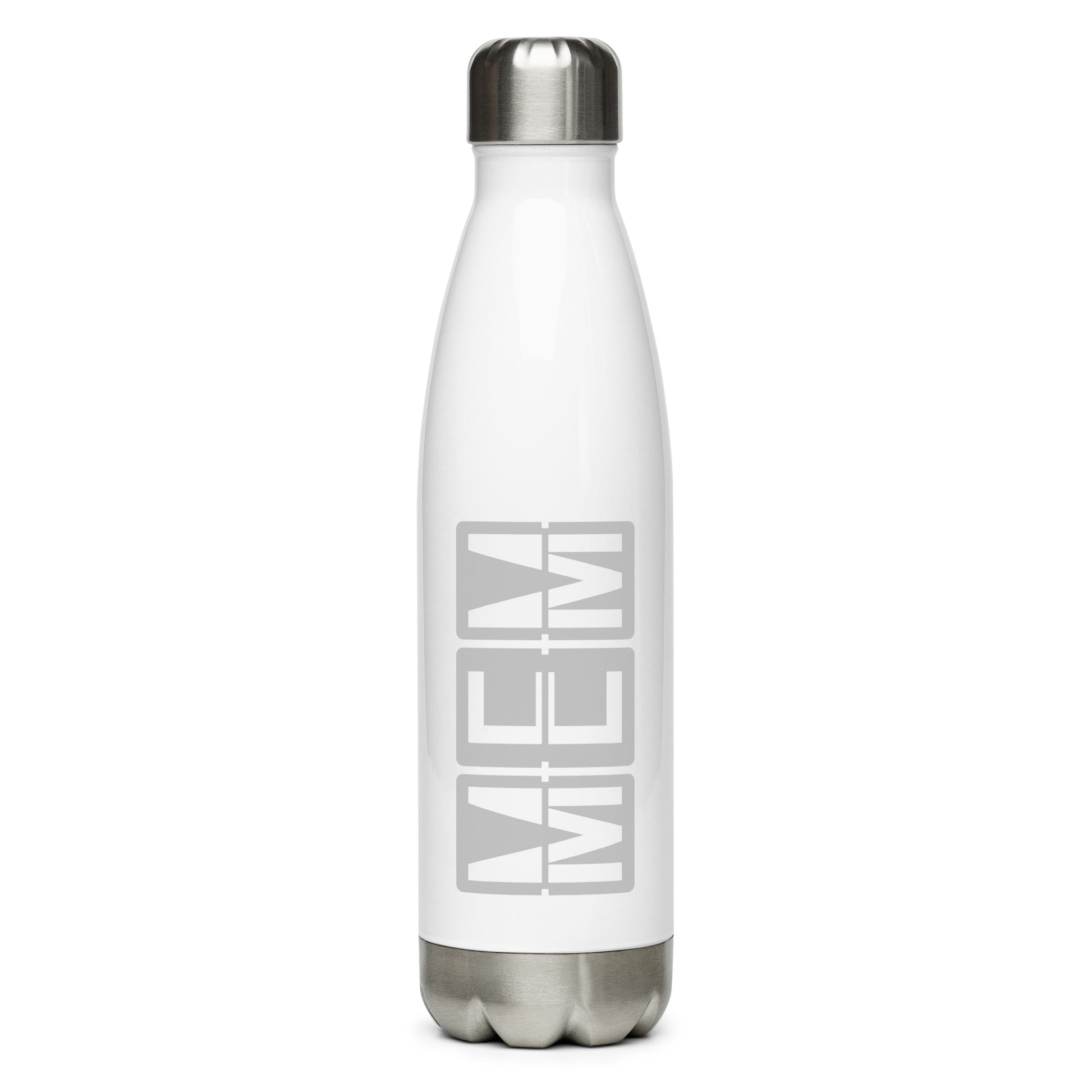 Split-Flap Water Bottle - Grey • MEM Memphis • YHM Designs - Image 01