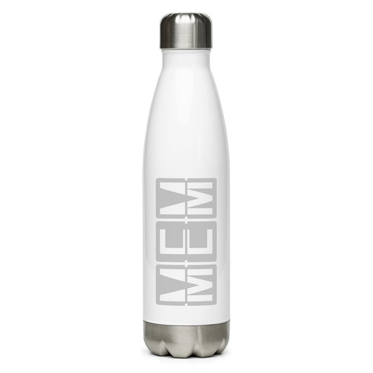Aviation Avgeek Water Bottle - Grey • MEM Memphis • YHM Designs - Image 01