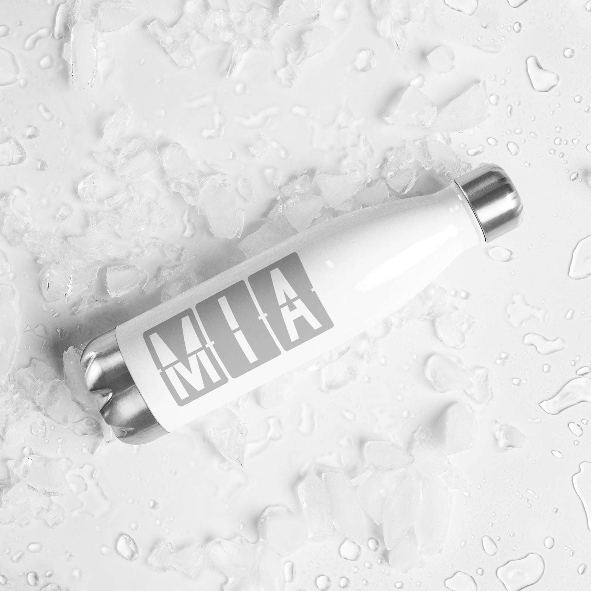 Aviation Avgeek Water Bottle - Grey • MIA Miami • YHM Designs - Image 05