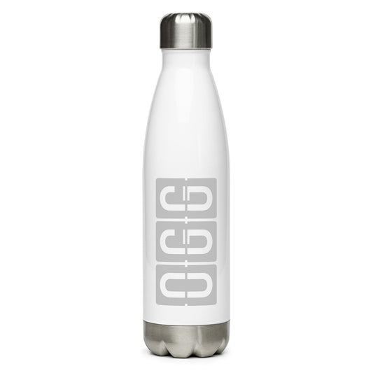 Aviation Avgeek Water Bottle - Grey • OGG Maui • YHM Designs - Image 01