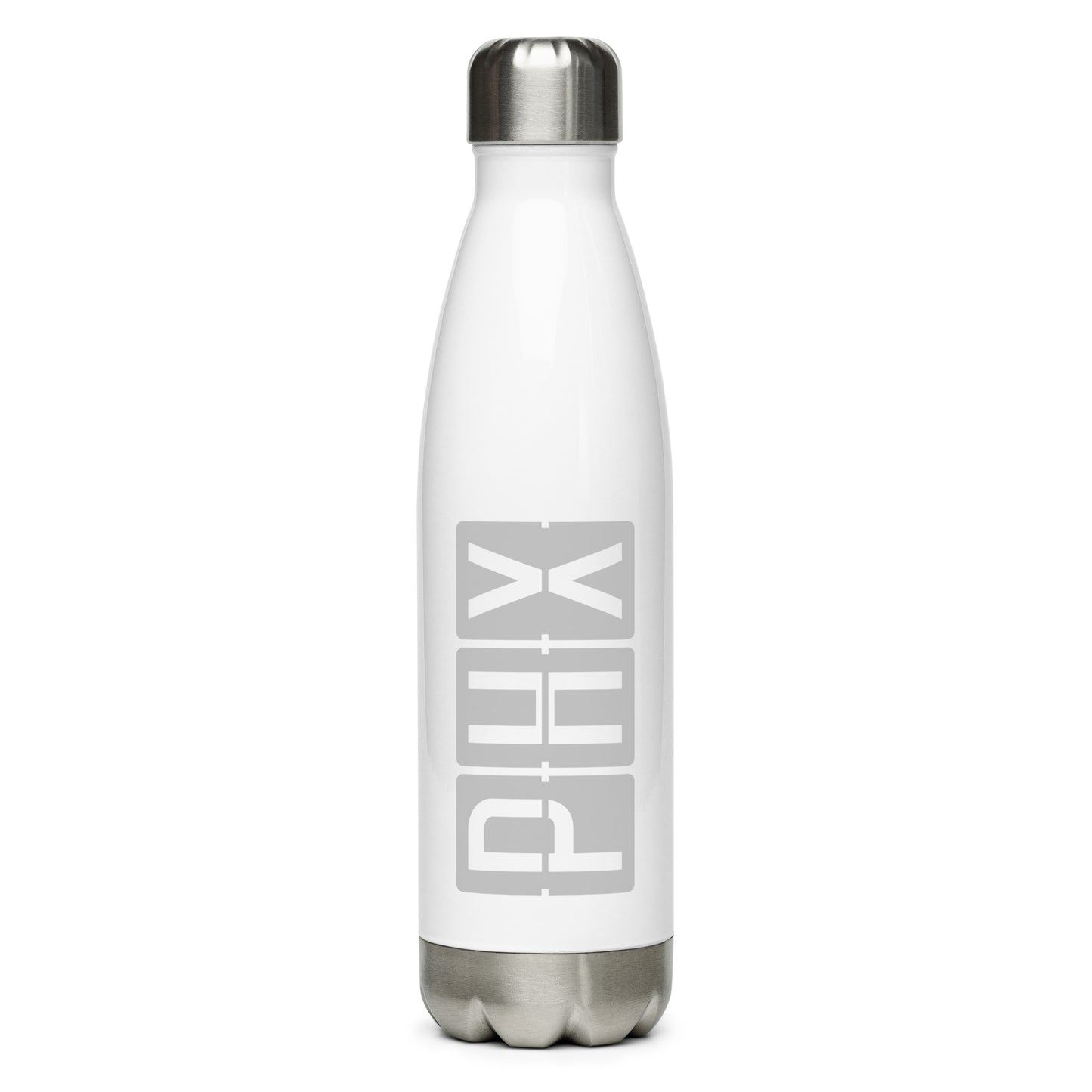 Split-Flap Water Bottle - Grey • PHX Phoenix • YHM Designs - Image 01