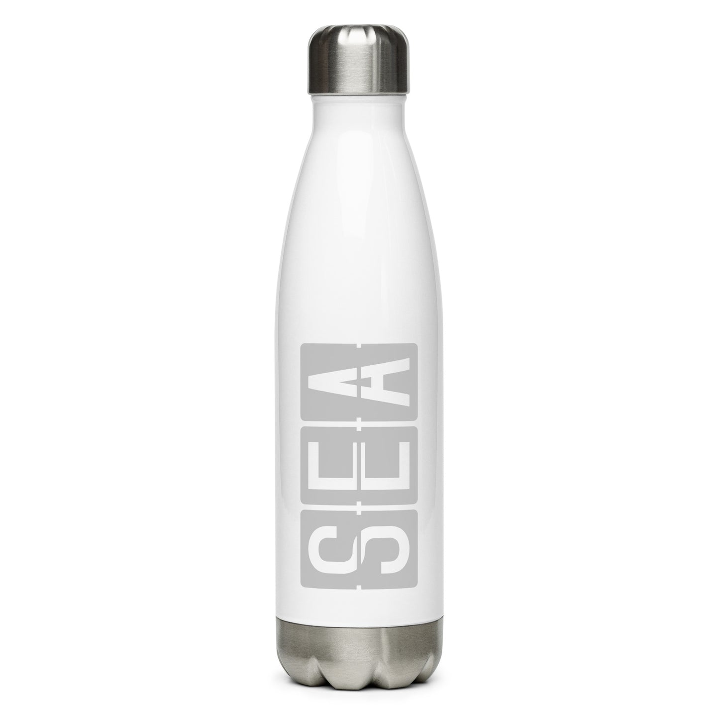 Split-Flap Water Bottle - Grey • SEA Seattle • YHM Designs - Image 01