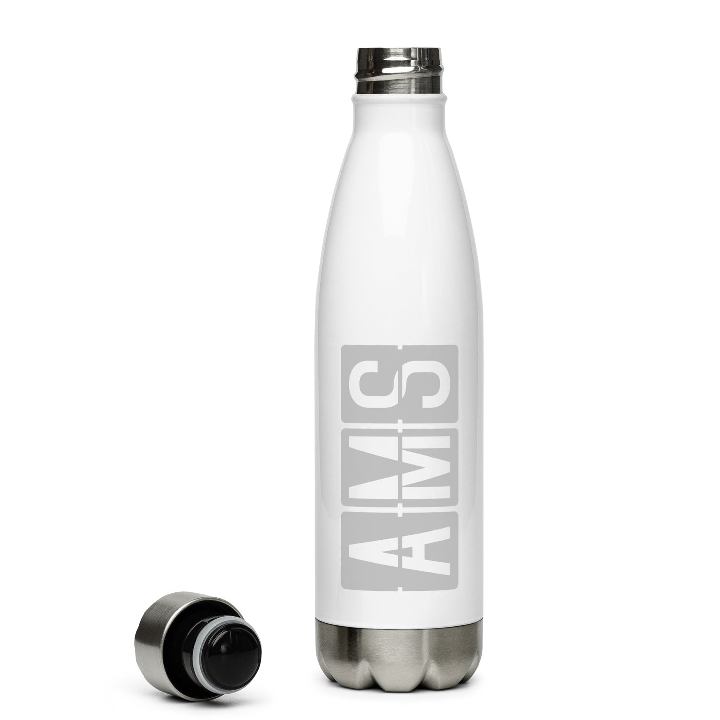 Split-Flap Water Bottle - Grey • AMS Amsterdam • YHM Designs - Image 06
