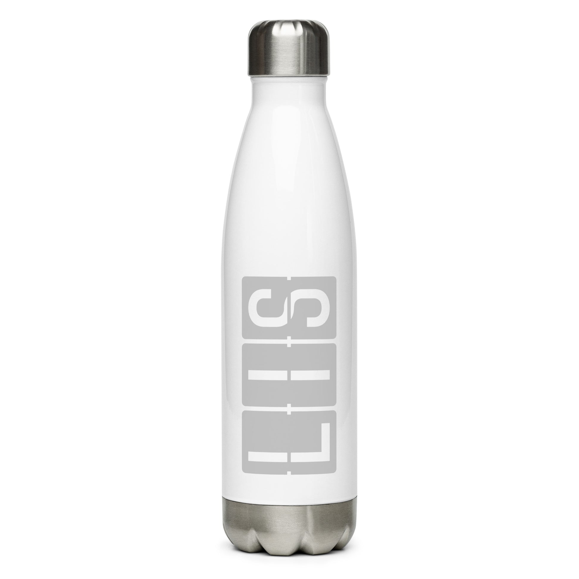 Split-Flap Water Bottle - Grey • LIS Lisbon • YHM Designs - Image 01