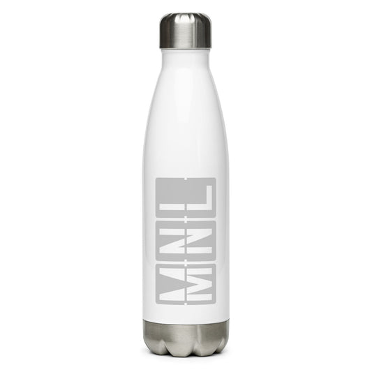 Aviation Avgeek Water Bottle - Grey • MNL Manila • YHM Designs - Image 01