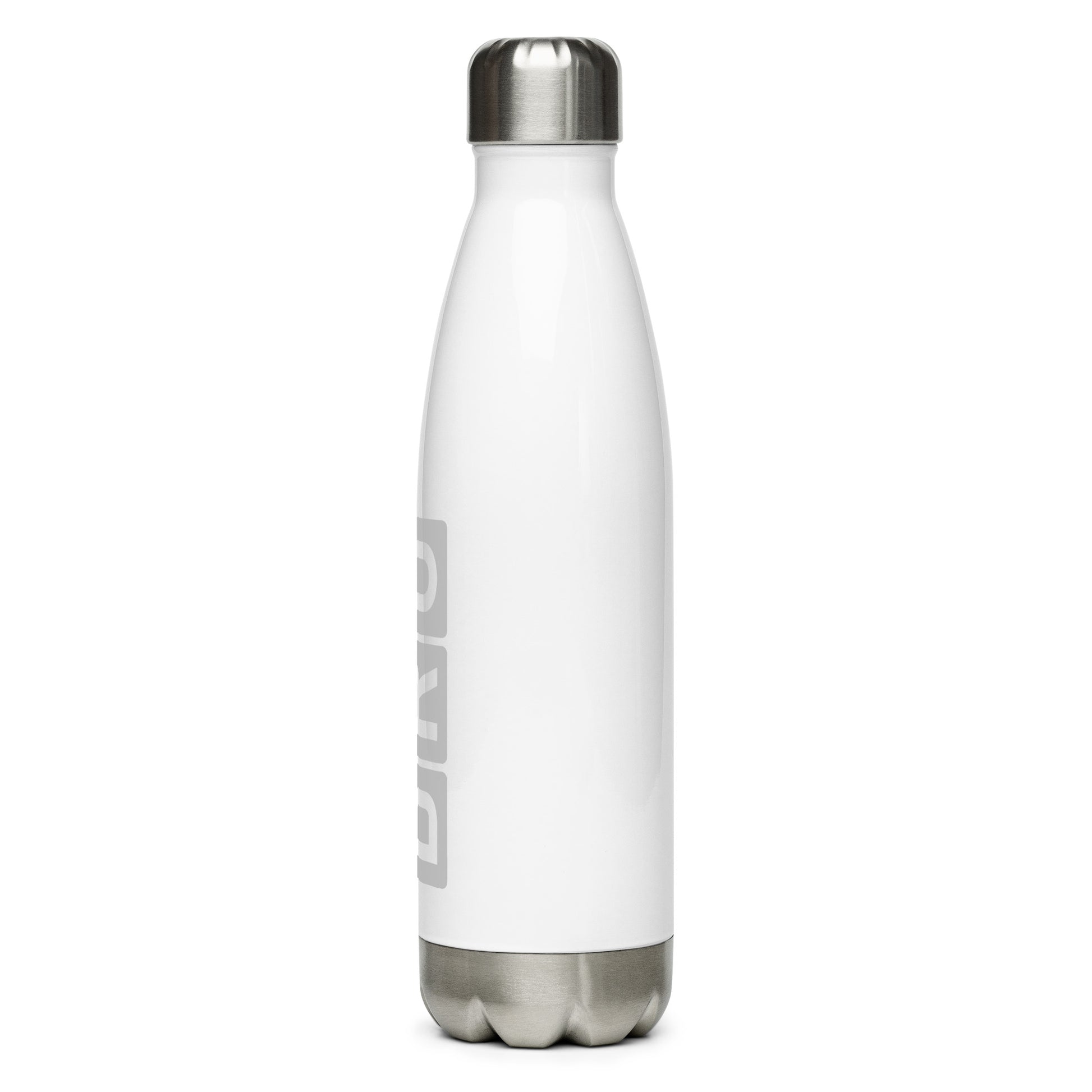 BRU Brussels Water Bottle • Split-Flap Display Lettering in Grey • YHM Designs - Image 08