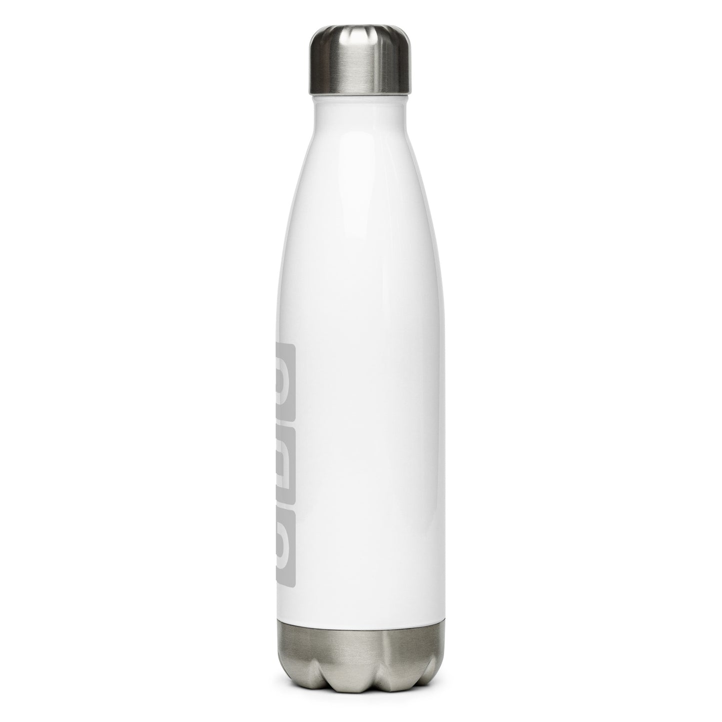 CDG Paris Water Bottle • Split-Flap Display Lettering in Grey • YHM Designs - Image 08
