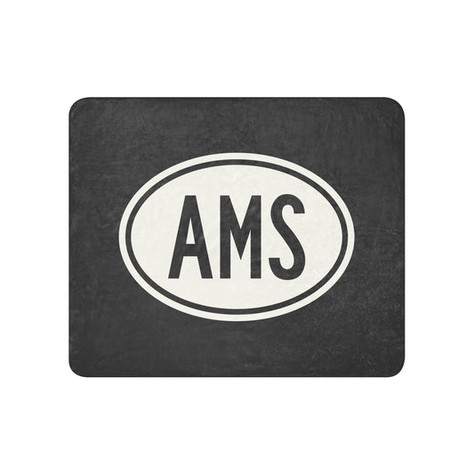Oval Car Sticker Sherpa Blanket • AMS Amsterdam • YHM Designs - Image 01