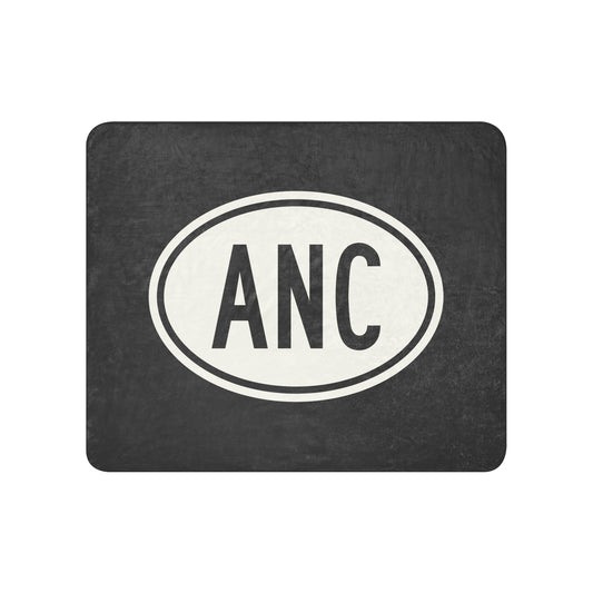 Oval Car Sticker Sherpa Blanket • ANC Anchorage • YHM Designs - Image 01