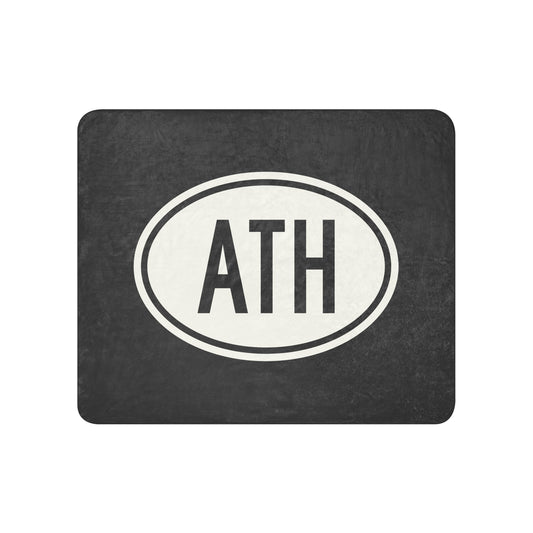 Oval Car Sticker Sherpa Blanket • ATH Athens • YHM Designs - Image 01