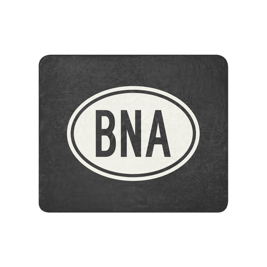 Oval Car Sticker Sherpa Blanket • BNA Nashville • YHM Designs - Image 01
