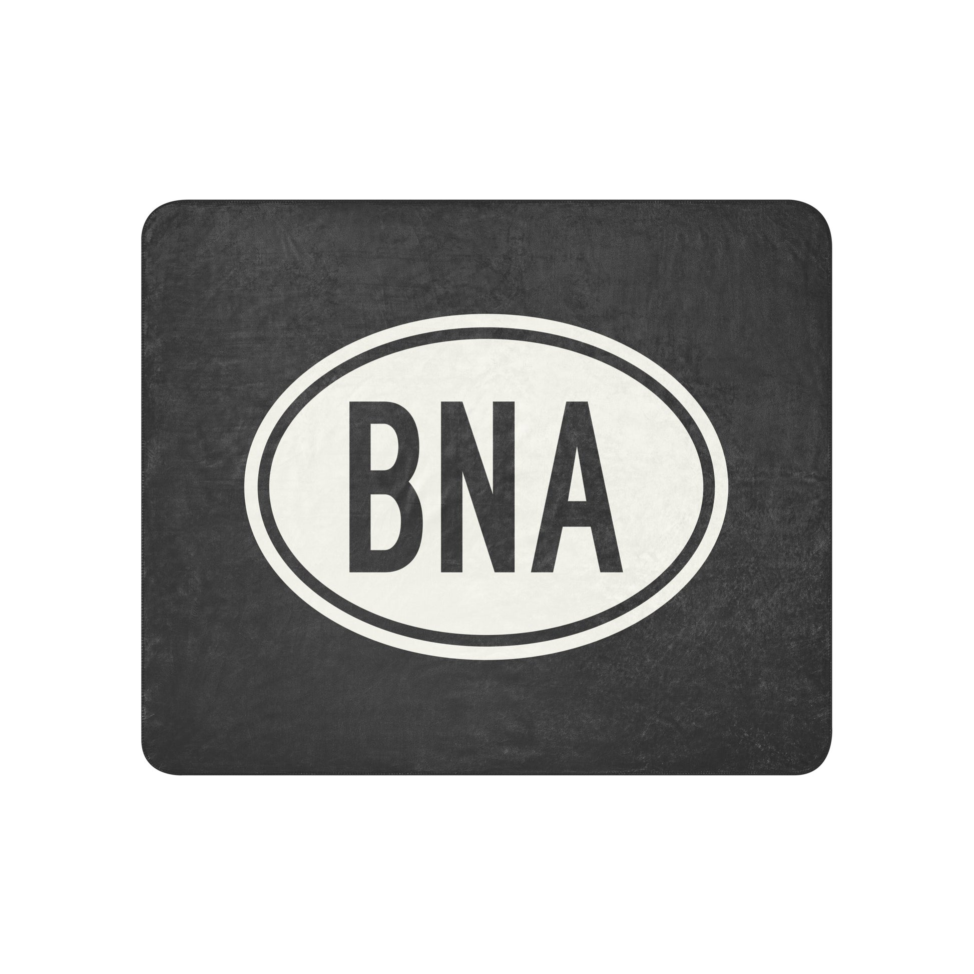 Unique Travel Gift Sherpa Blanket - White Oval • BNA Nashville Souvenir • YHM Designs - Image 01