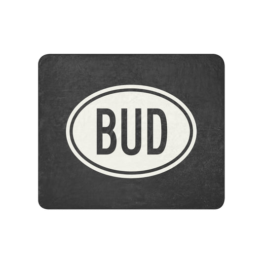 Oval Car Sticker Sherpa Blanket • BUD Budapest • YHM Designs - Image 01