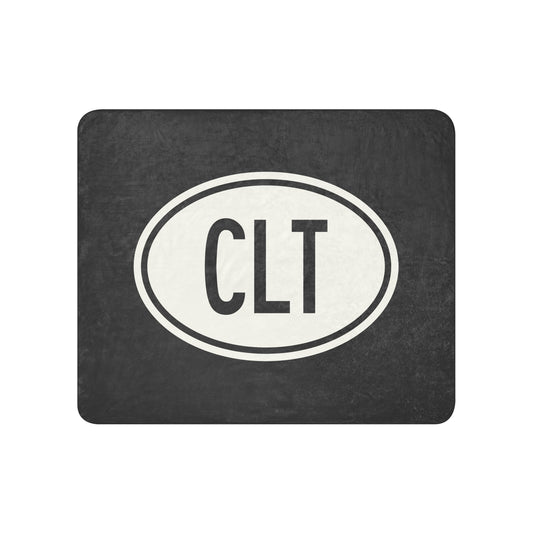 Oval Car Sticker Sherpa Blanket • CLT Charlotte • YHM Designs - Image 01