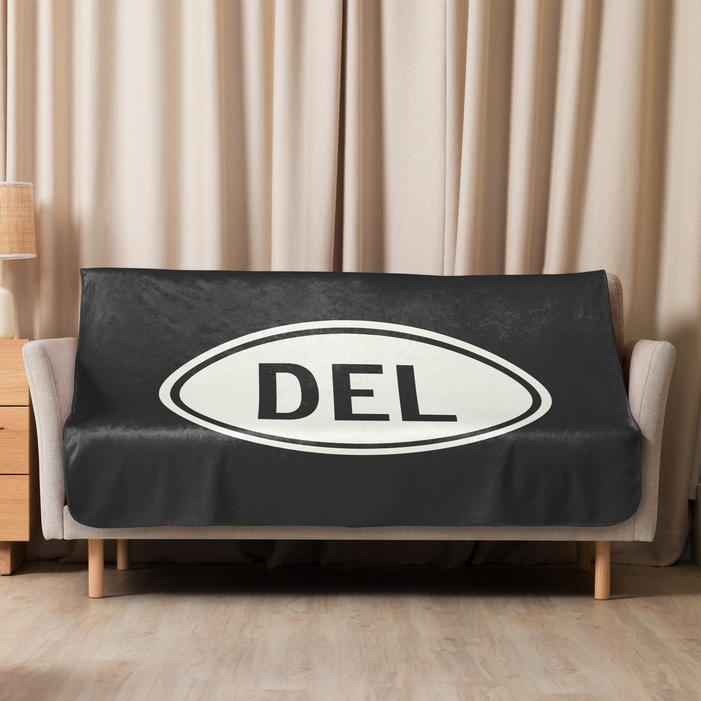 Unique Travel Gift Sherpa Blanket - White Oval • DEL Delhi • YHM Designs - Image 07