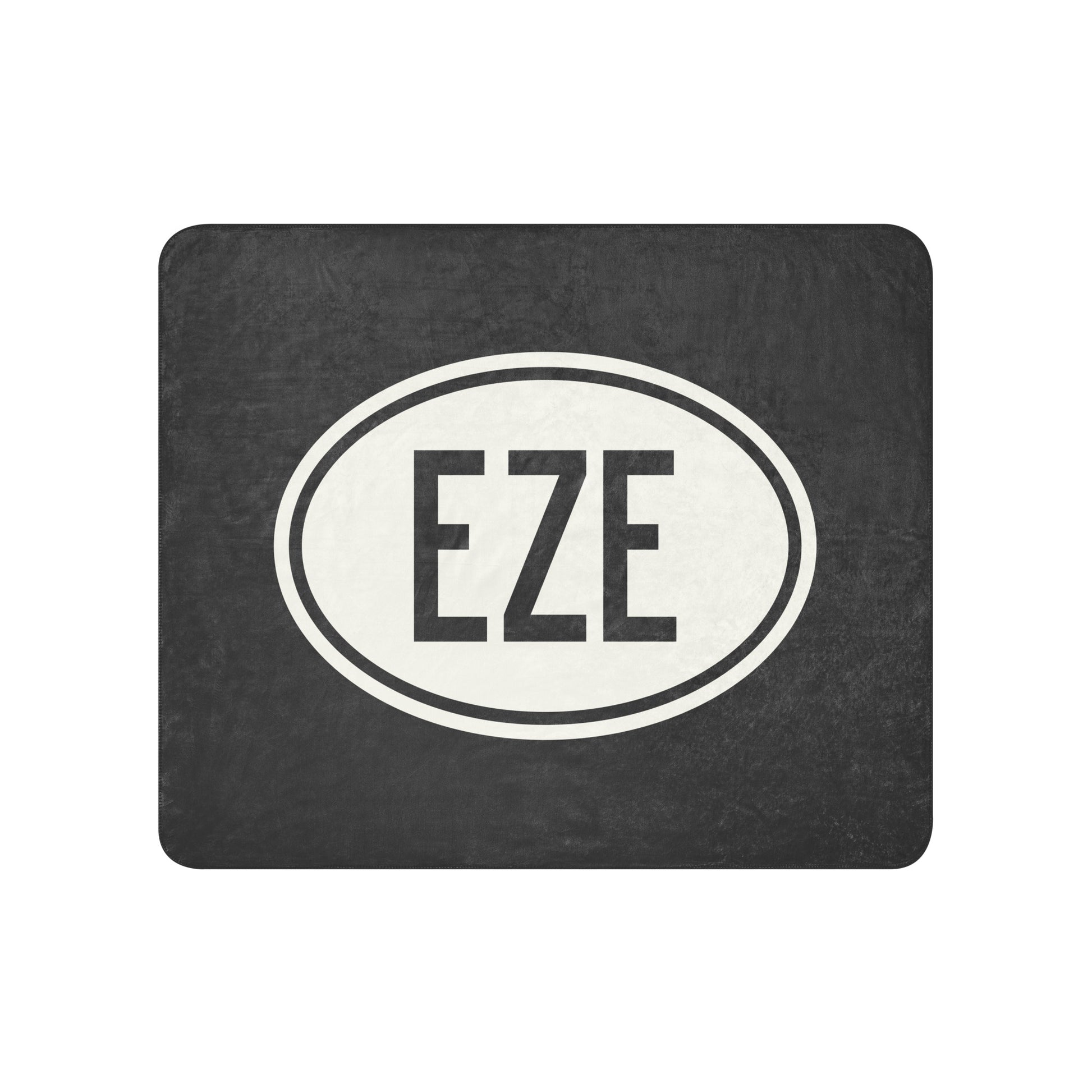 Unique Travel Gift Sherpa Blanket - White Oval • EZE Buenos Aires Souvenir • YHM Designs - Image 01