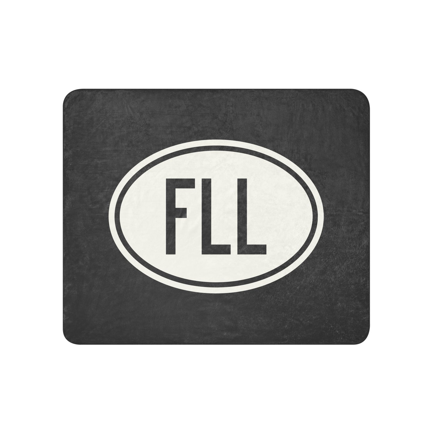Unique Travel Gift Sherpa Blanket - White Oval • FLL Fort Lauderdale Souvenir • YHM Designs - Image 01