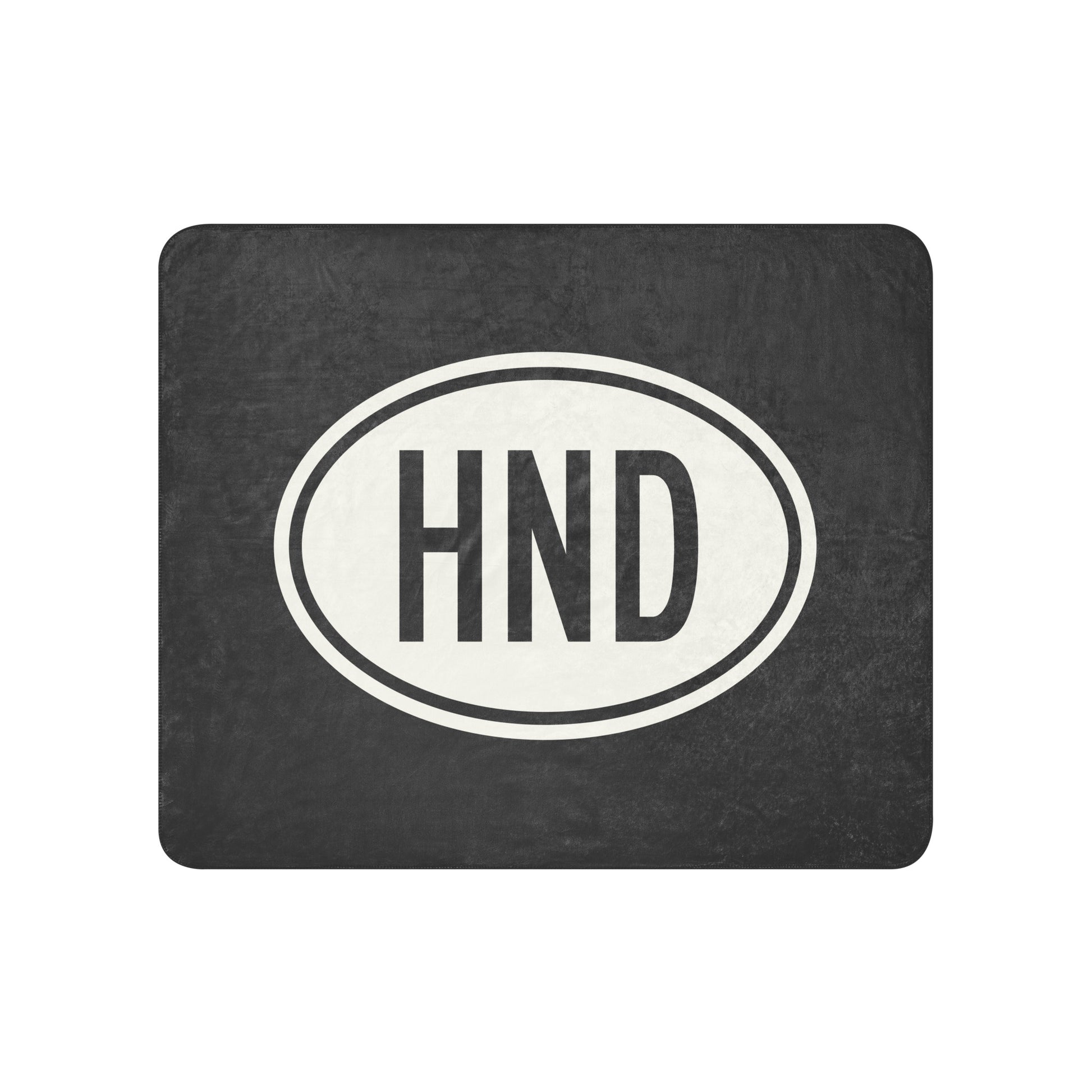Unique Travel Gift Sherpa Blanket - White Oval • HND Tokyo Souvenir • YHM Designs - Image 01