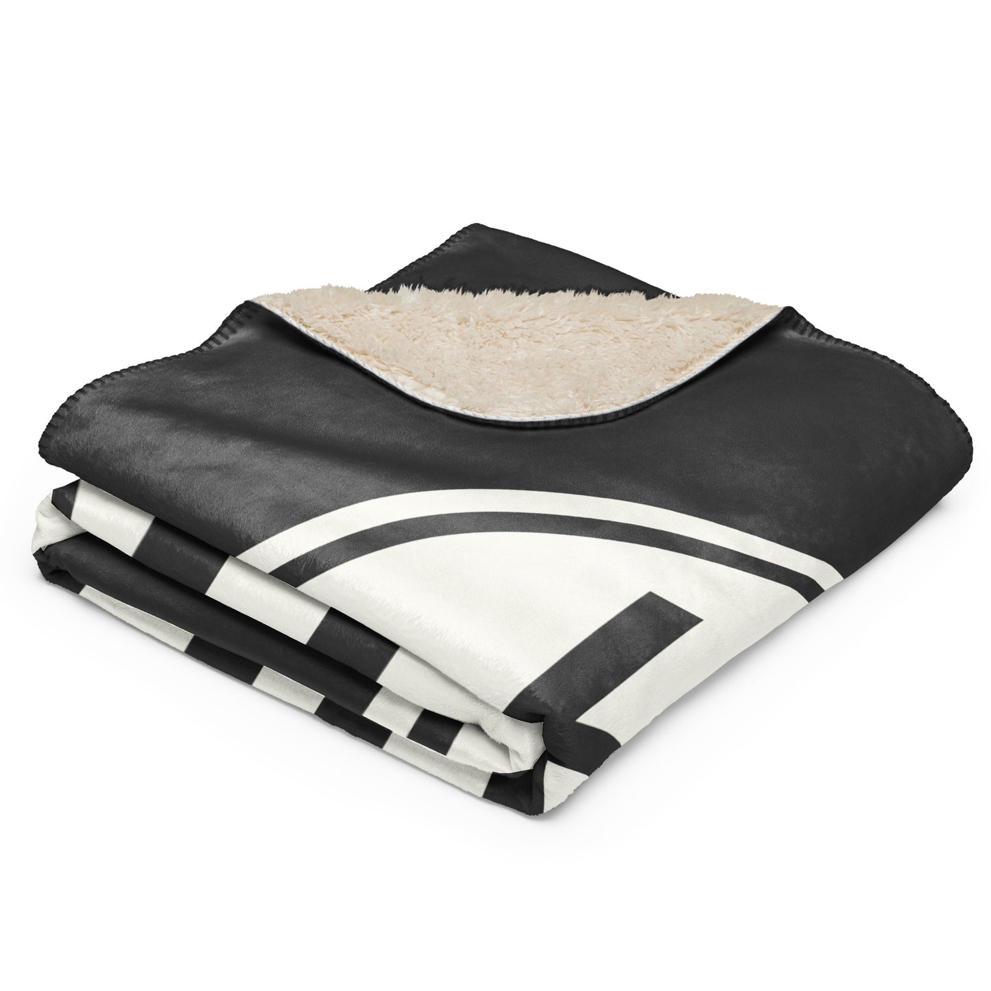 HOU Houston Sherpa Blanket • Eclipse Grey with Oval Car Sticker Design • YHM Designs - Image 02