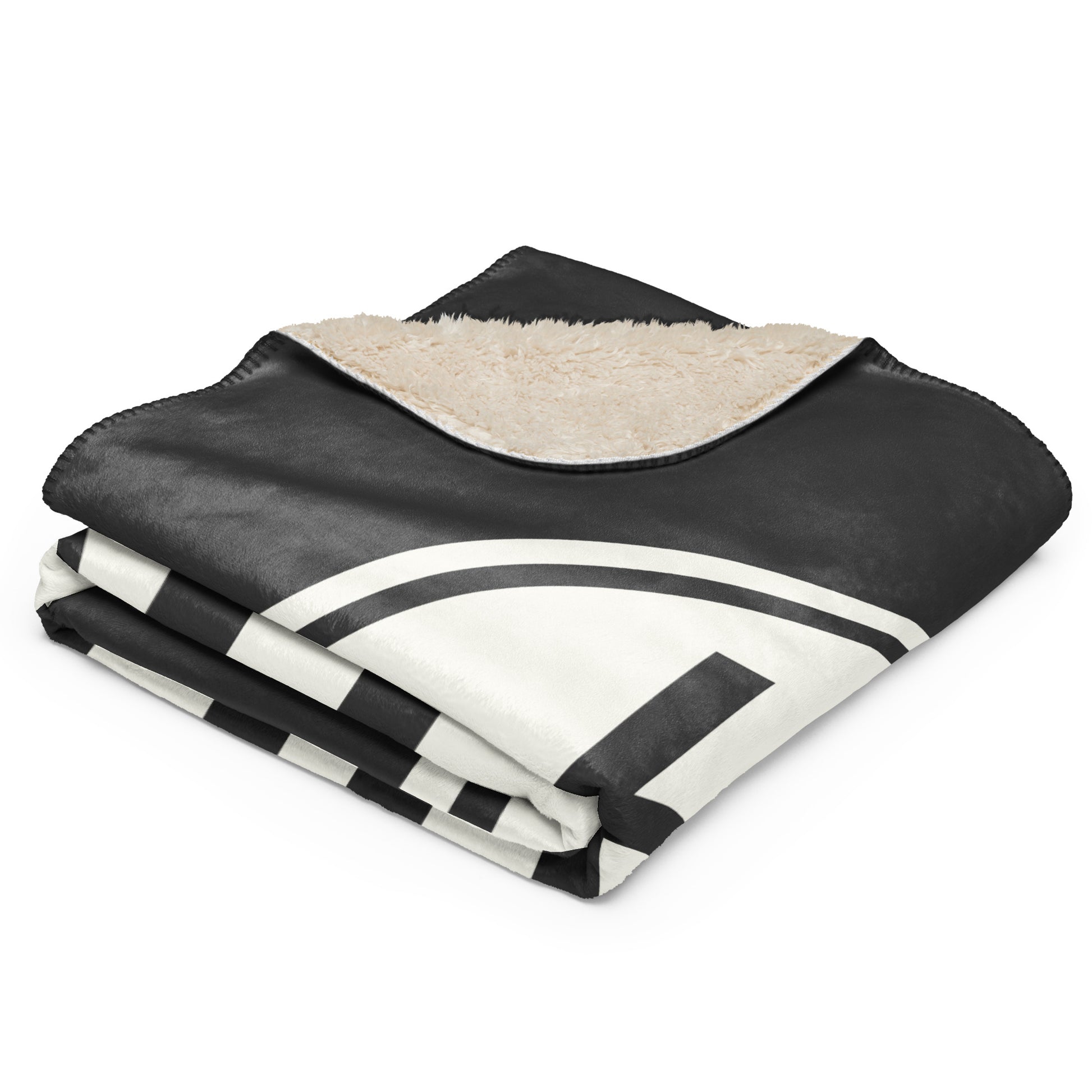 HOU Houston Sherpa Blanket • Eclipse Grey with Oval Car Sticker Design • YHM Designs - Image 02