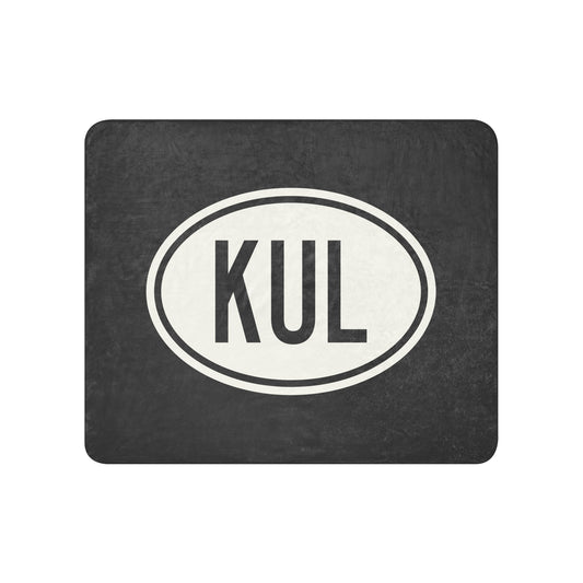 Unique Travel Gift Sherpa Blanket - White Oval • KUL Kuala Lumpur Souvenir • YHM Designs - Image 01