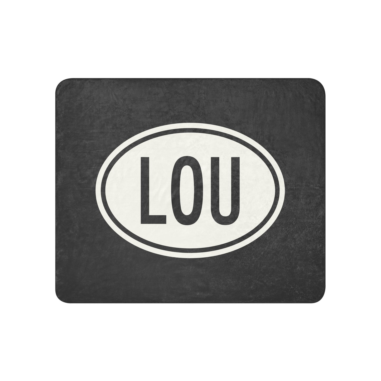 Unique Travel Gift Sherpa Blanket - White Oval • LOU Louisville Souvenir • YHM Designs - Image 01