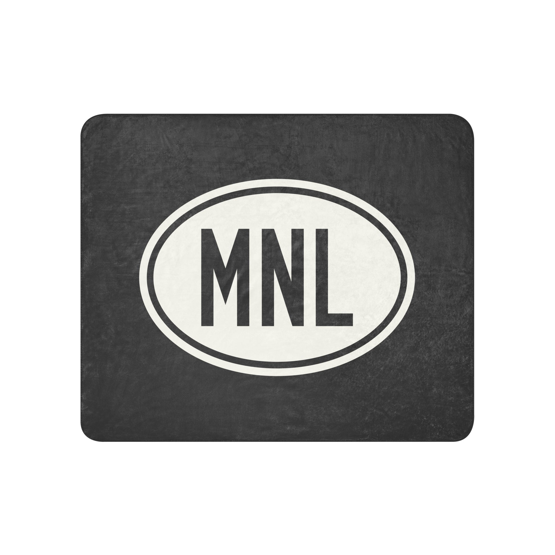 Unique Travel Gift Sherpa Blanket - White Oval • MNL Manila Souvenir • YHM Designs - Image 01