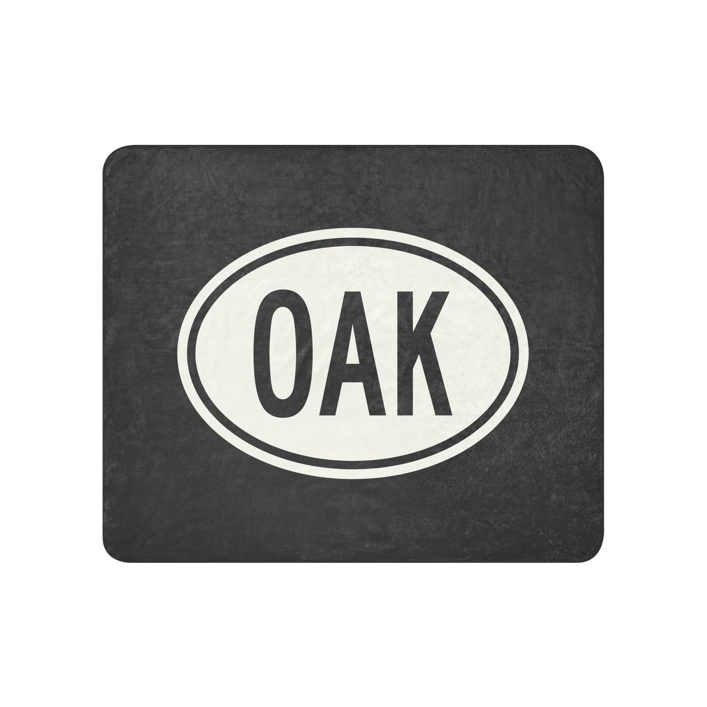 Unique Travel Gift Sherpa Blanket - White Oval • OAK Oakland Souvenir • YHM Designs - Image 01