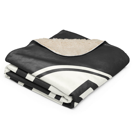 Unique Travel Gift Sherpa Blanket - White Oval • PRG Prague Souvenir • YHM Designs - Image 02