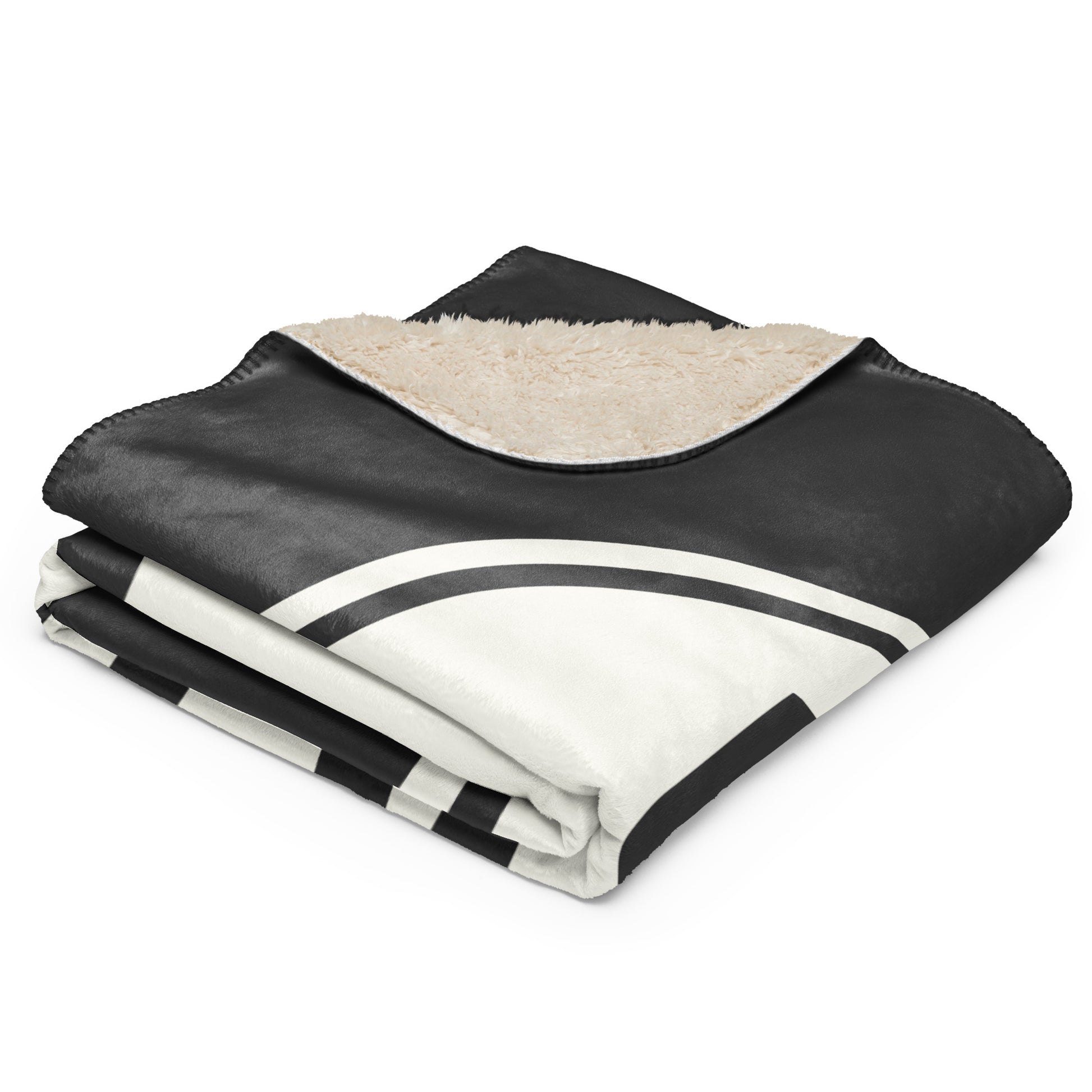 RIC Richmond Sherpa Blanket • Eclipse Grey with Oval Car Sticker Design • YHM Designs - Image 02