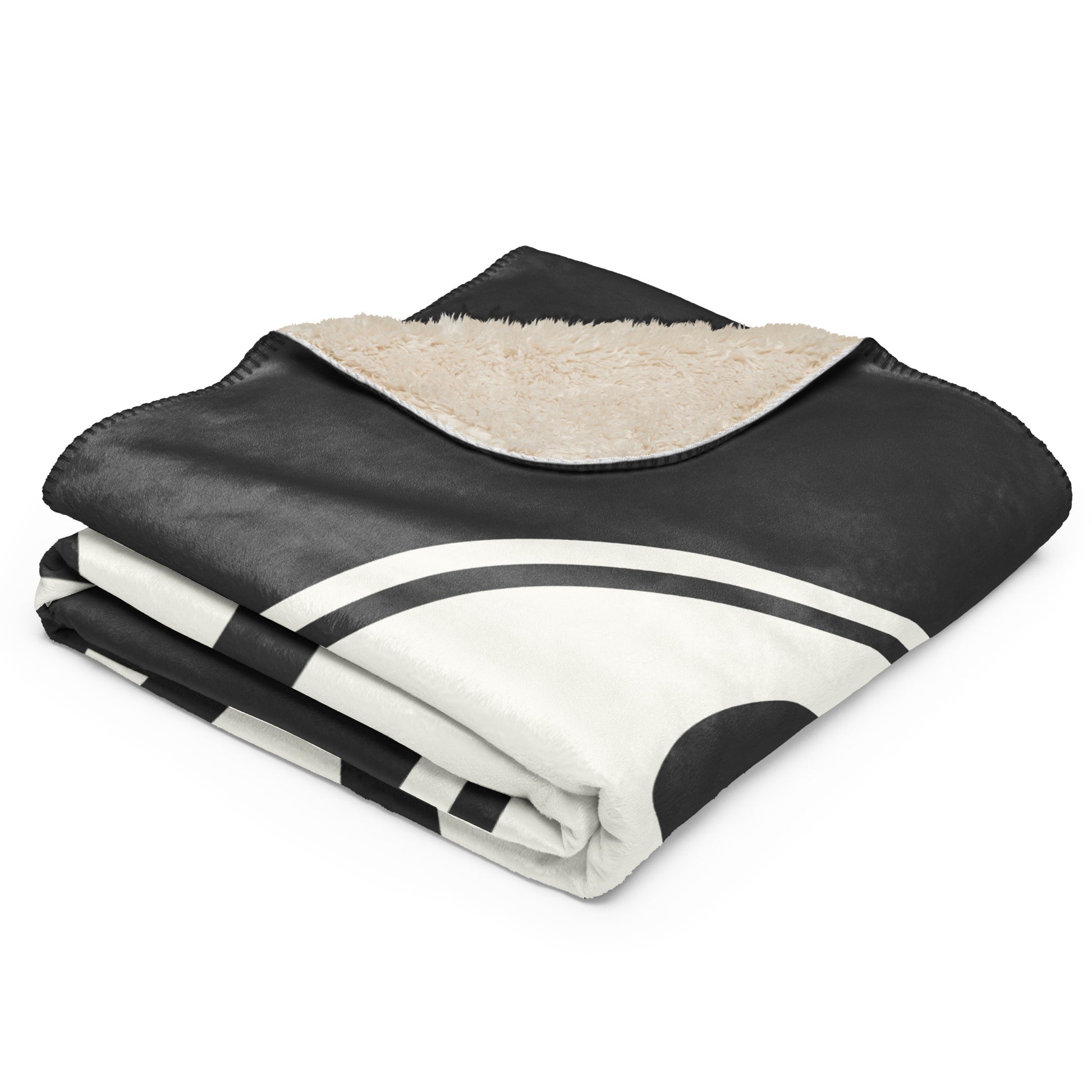 Unique Travel Gift Sherpa Blanket - White Oval • SAT San Antonio Souvenir • YHM Designs - Image 02