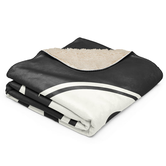 Unique Travel Gift Sherpa Blanket - White Oval • SIN Singapore Souvenir • YHM Designs - Image 02
