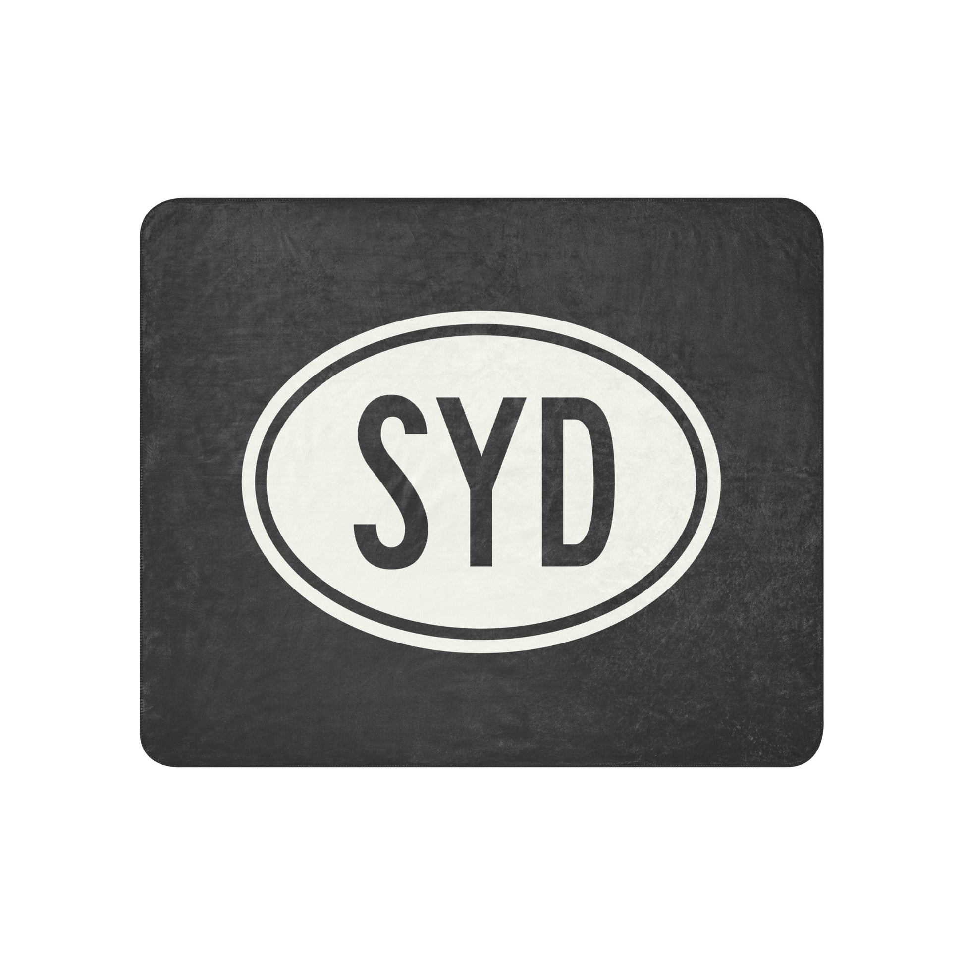Unique Travel Gift Sherpa Blanket - White Oval • SYD Sydney Souvenir • YHM Designs - Image 01