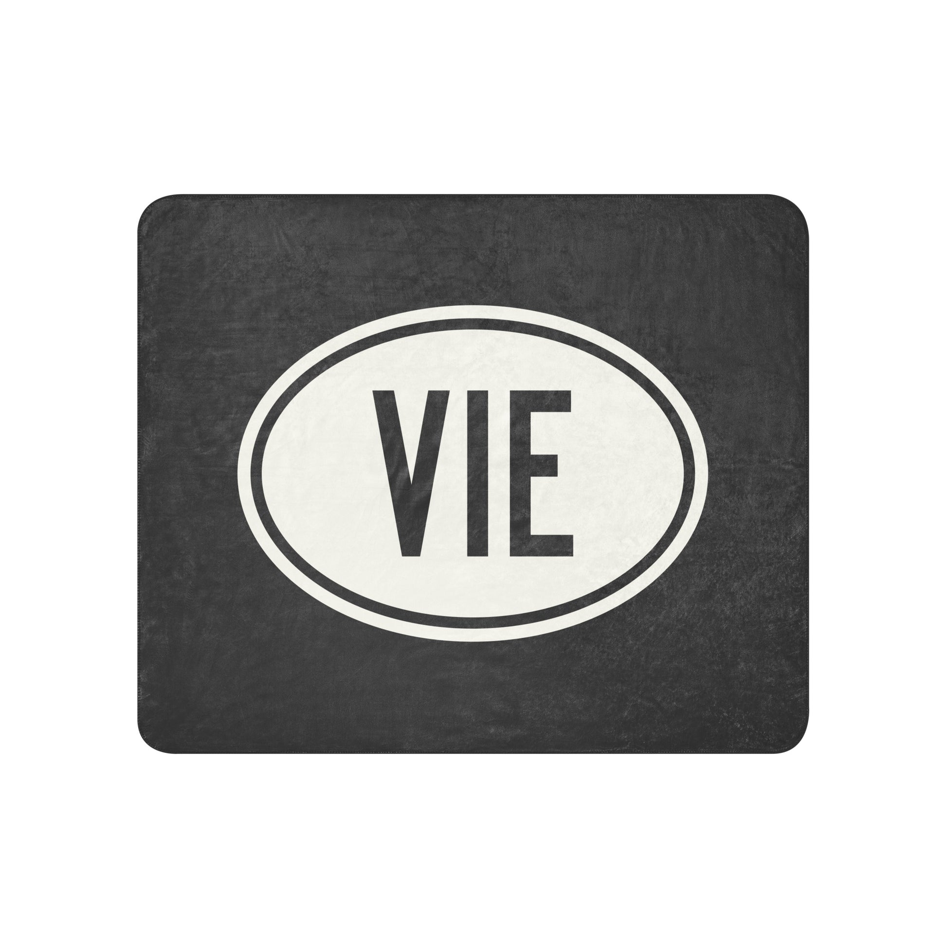 Unique Travel Gift Sherpa Blanket - White Oval • VIE Vienna Souvenir • YHM Designs - Image 01