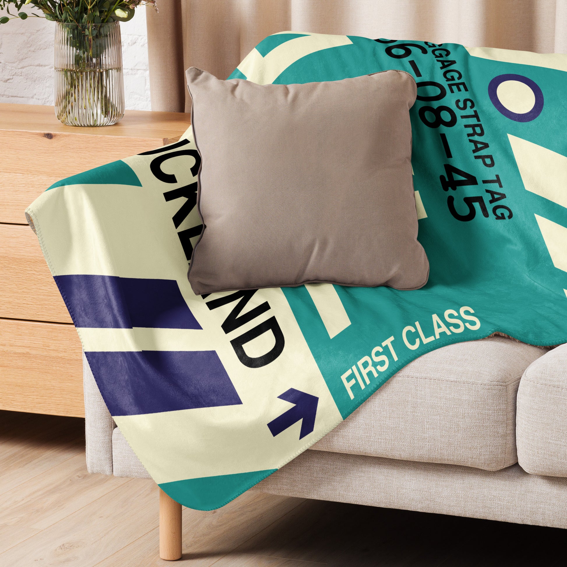 Travel Gift Sherpa Blanket • AKL Auckland • YHM Designs - Image 06