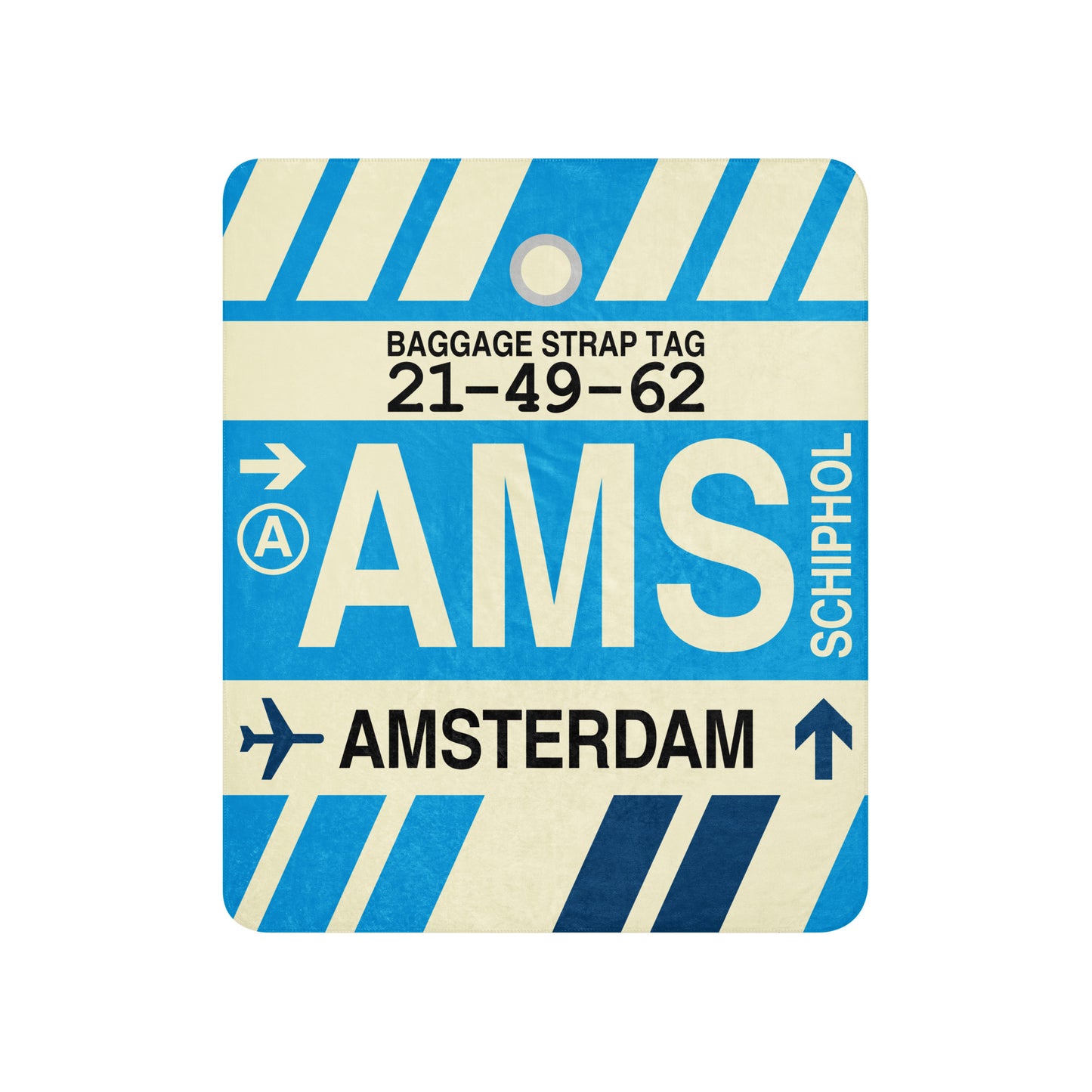 Travel Gift Sherpa Blanket • AMS Amsterdam • YHM Designs - Image 01