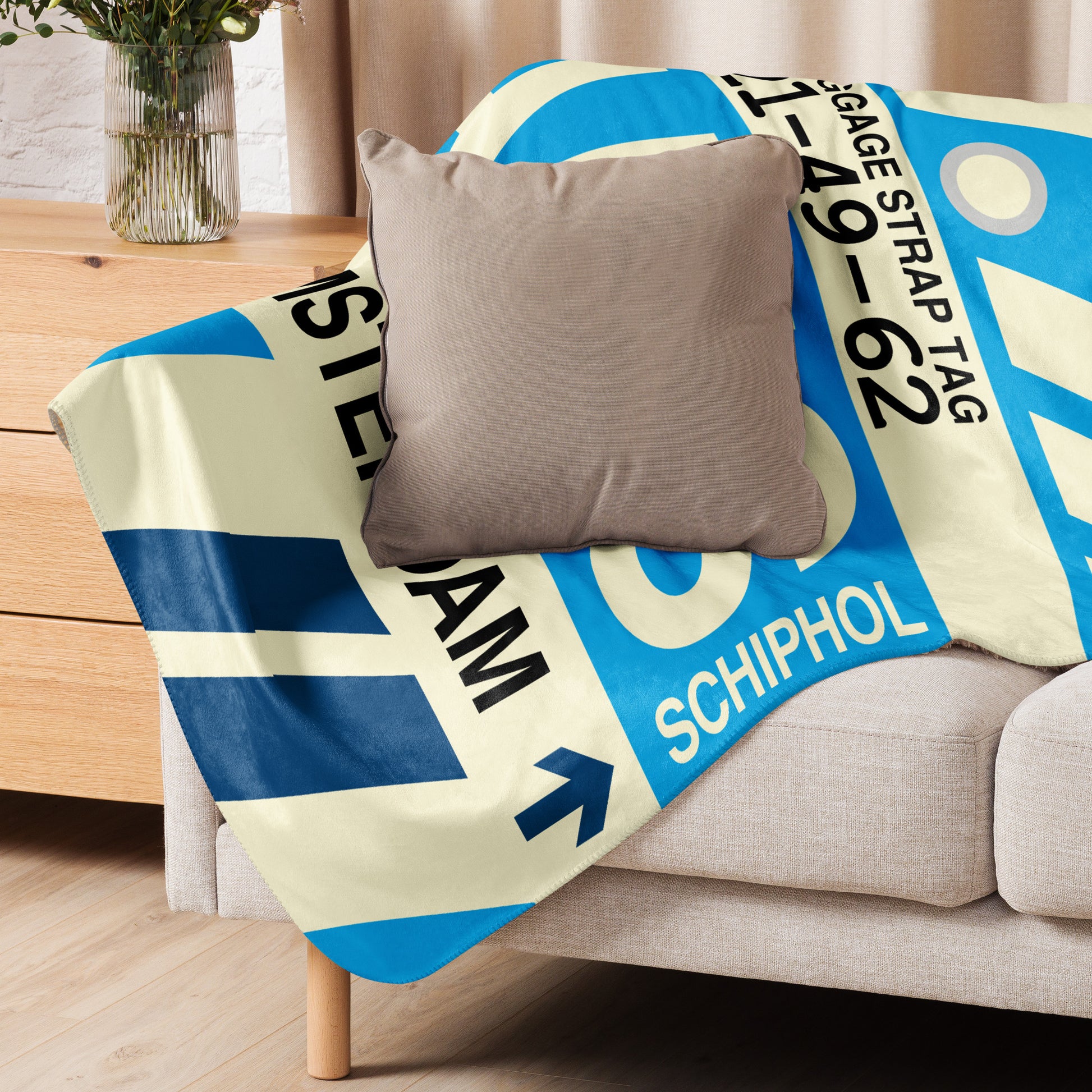 Travel Gift Sherpa Blanket • AMS Amsterdam • YHM Designs - Image 06