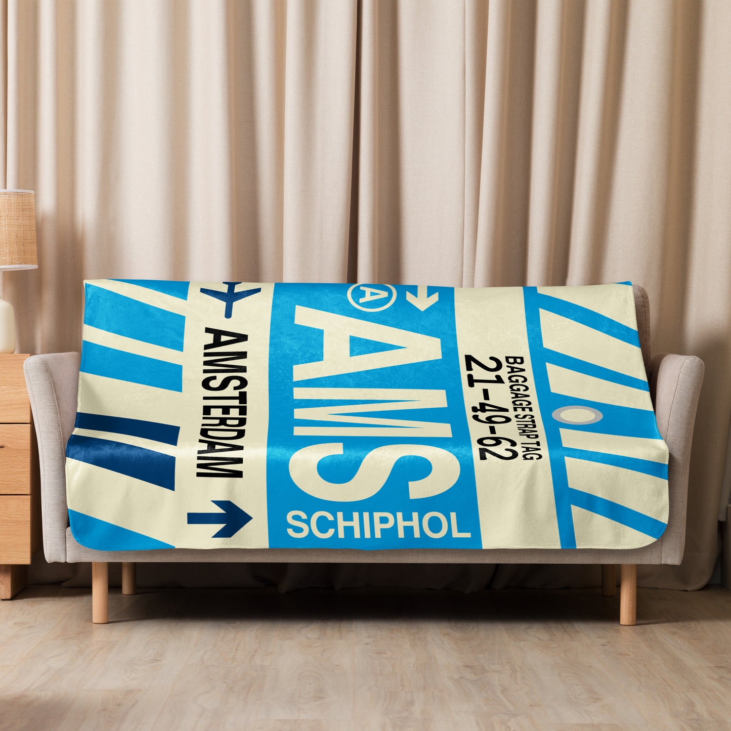 Travel Gift Sherpa Blanket • AMS Amsterdam • YHM Designs - Image 08