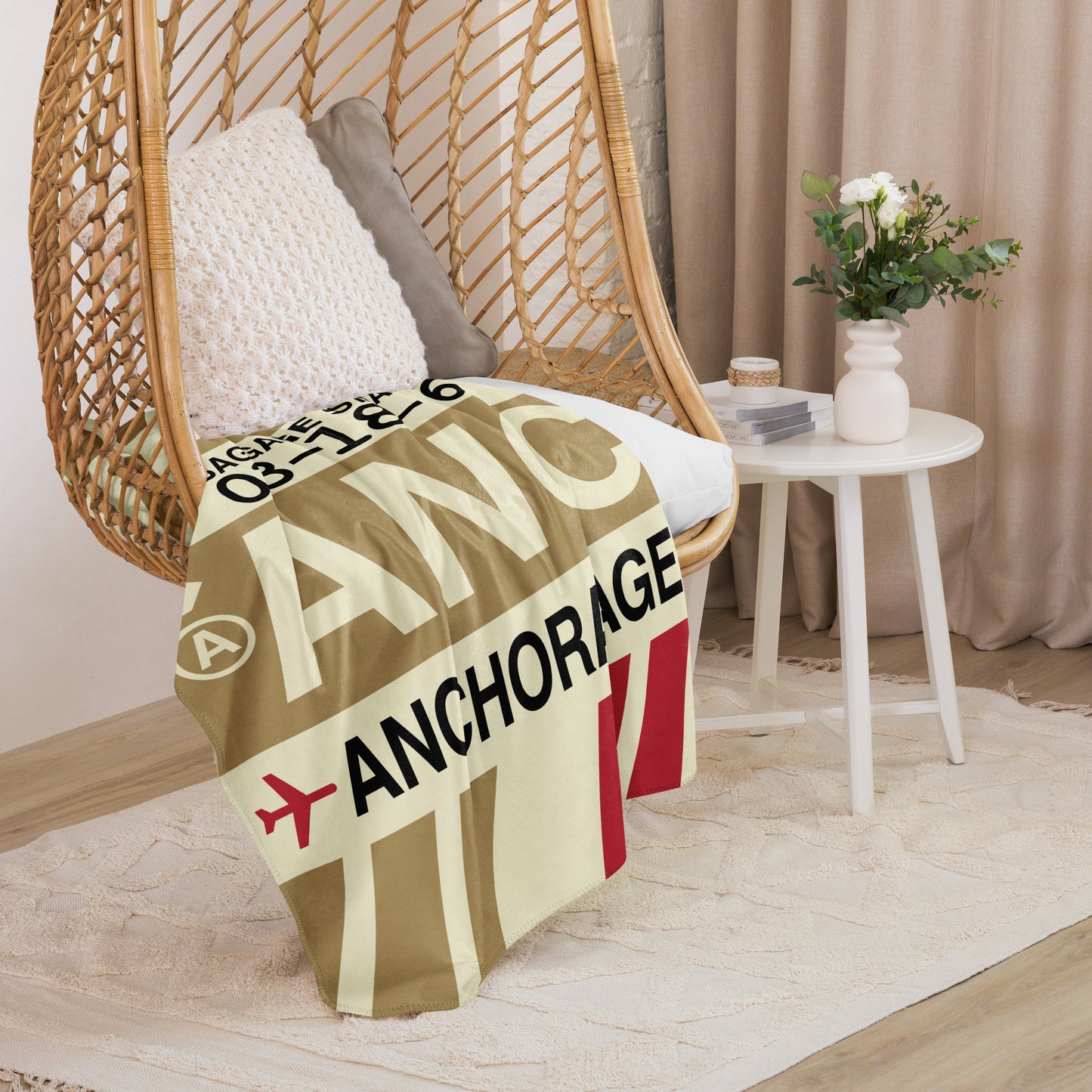 Travel Gift Sherpa Blanket • ANC Anchorage • YHM Designs - Image 07