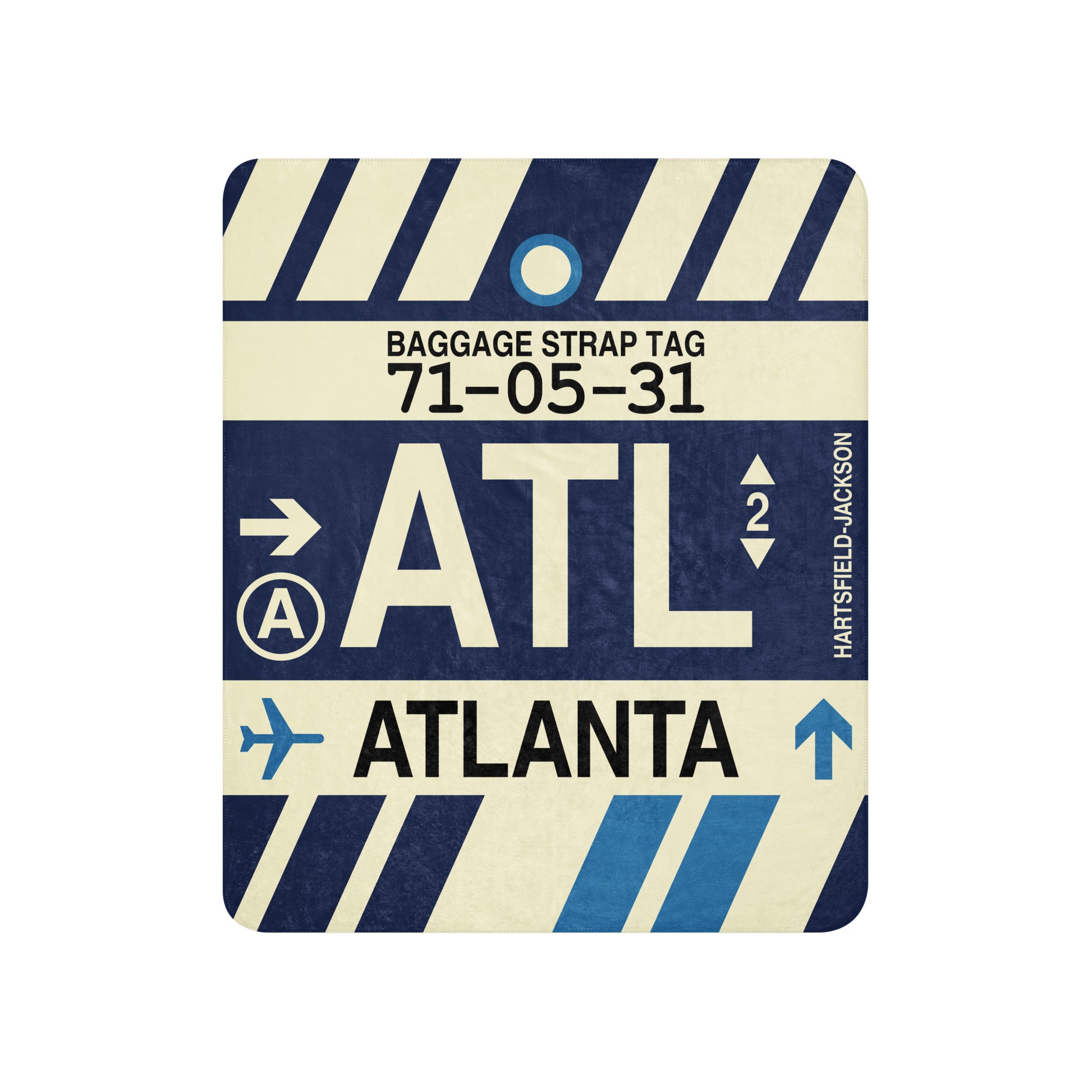 Travel Gift Sherpa Blanket • ATL Atlanta Souvenir • YHM Designs - Image 01