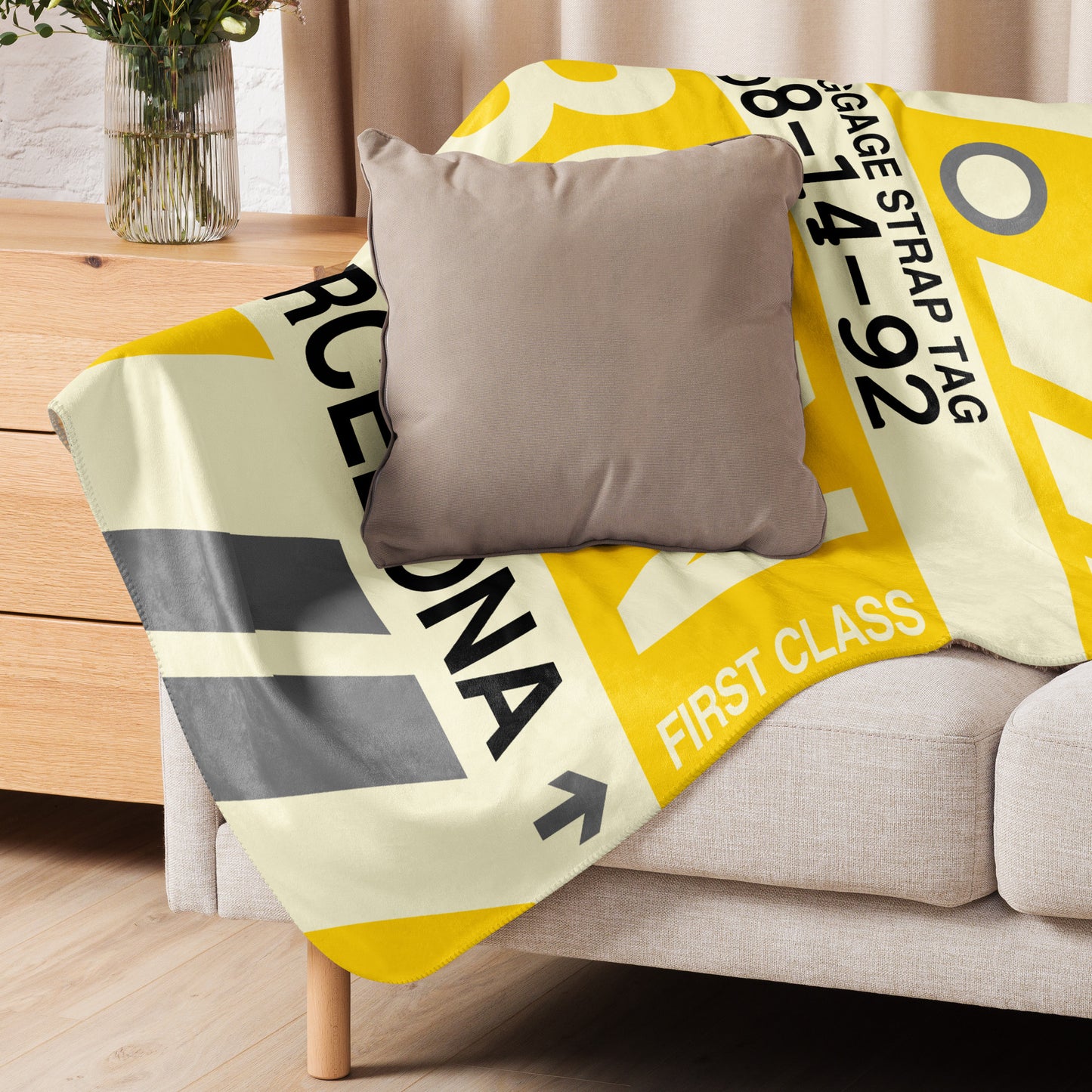 Travel Gift Sherpa Blanket • BCN Barcelona • YHM Designs - Image 06