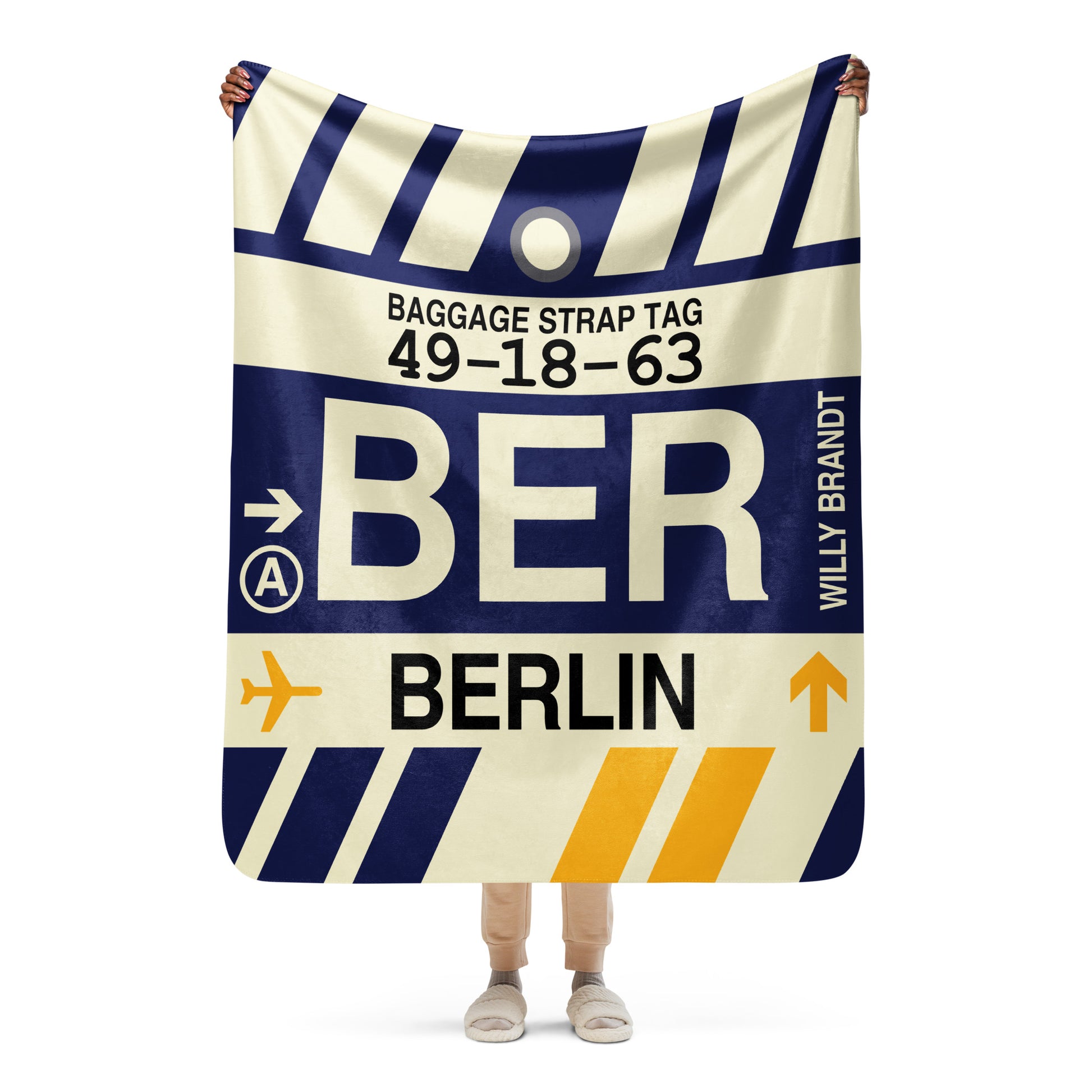 Travel Gift Sherpa Blanket • BER Berlin • YHM Designs - Image 05