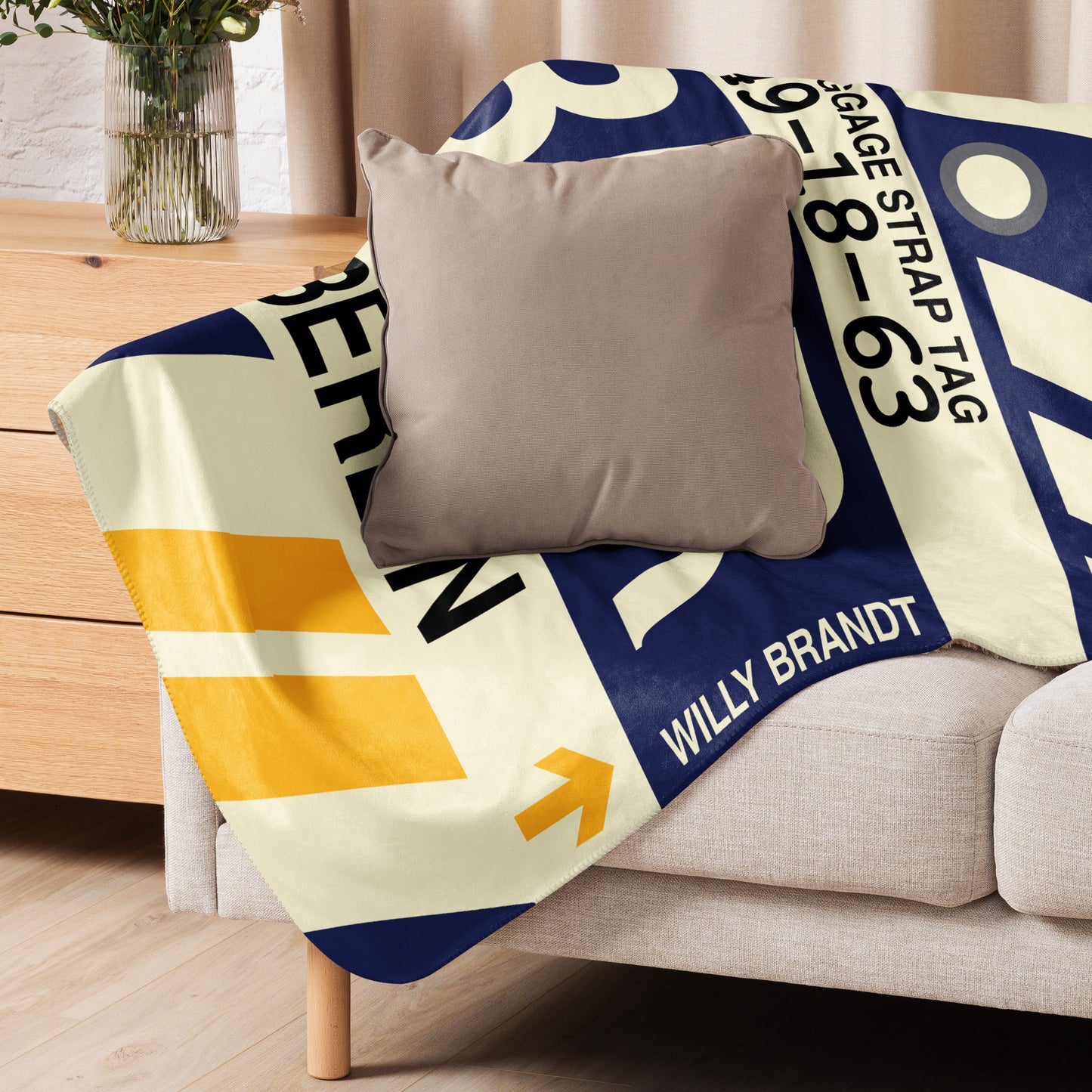Travel Gift Sherpa Blanket • BER Berlin • YHM Designs - Image 06