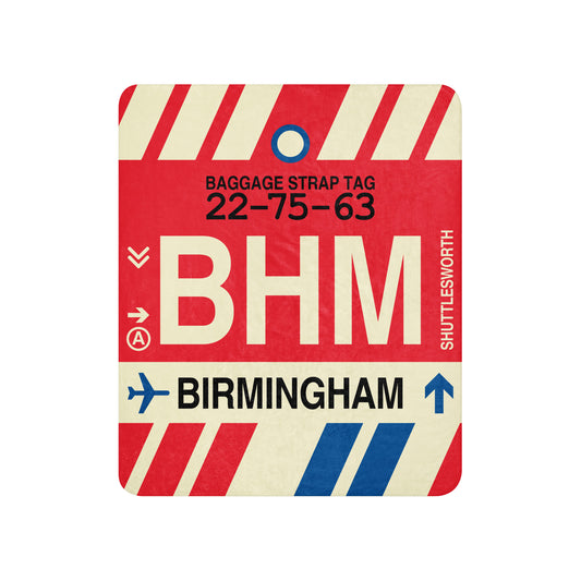 Travel Gift Sherpa Blanket • BHM Birmingham • YHM Designs - Image 01