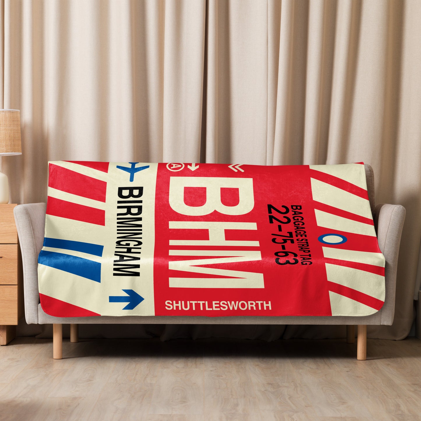 Travel Gift Sherpa Blanket • BHM Birmingham • YHM Designs - Image 08