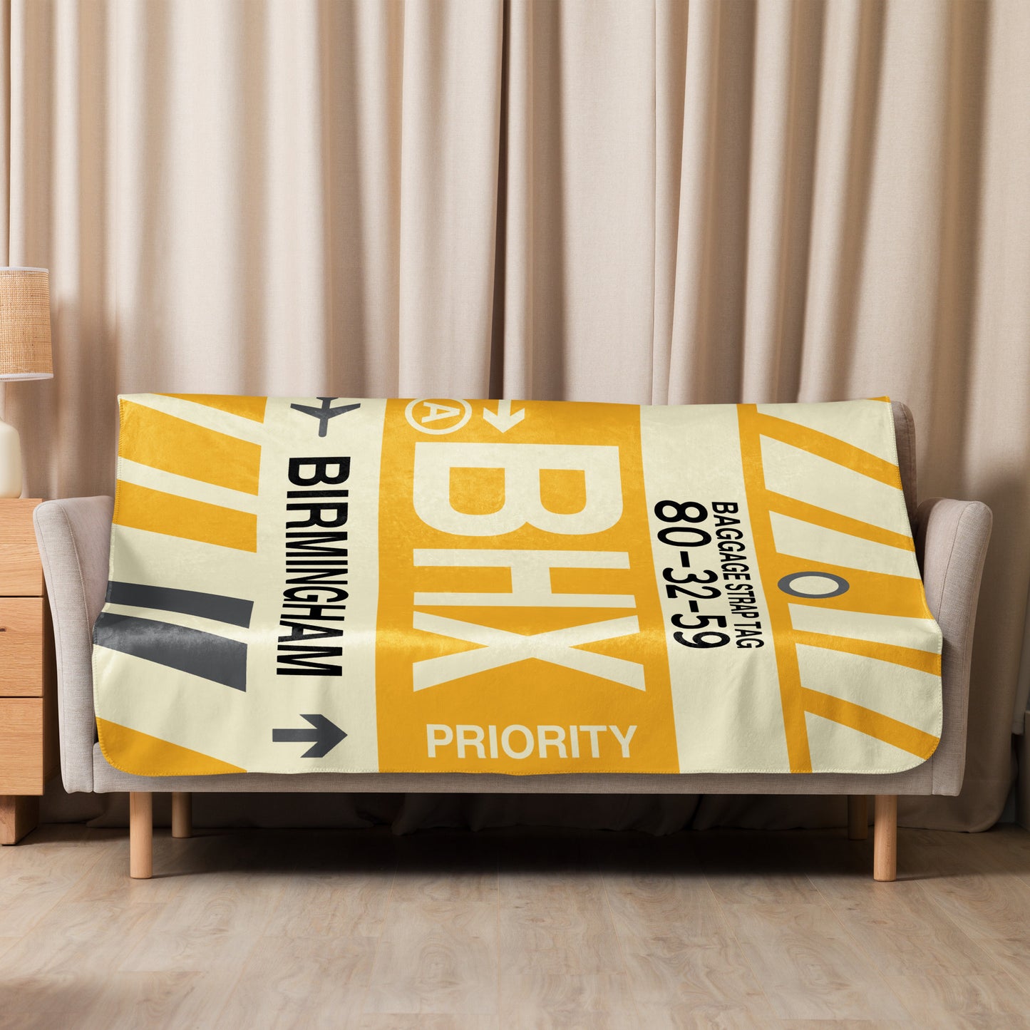 Travel Gift Sherpa Blanket • BHX Birmingham • YHM Designs - Image 08