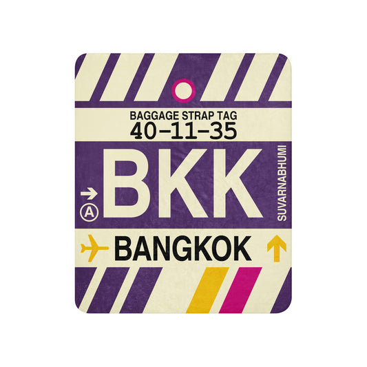 Travel Gift Sherpa Blanket • BKK Bangkok • YHM Designs - Image 01