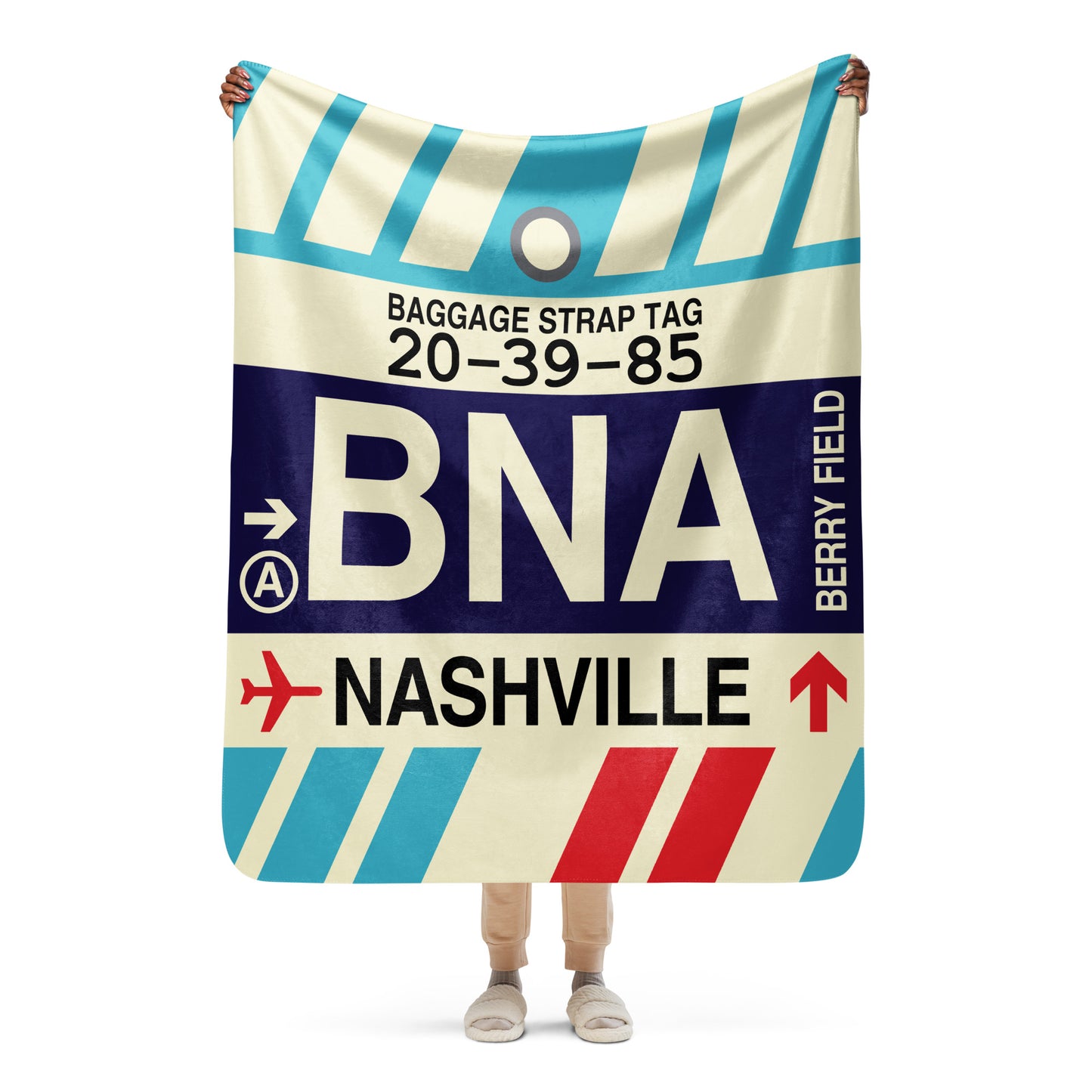 Travel Gift Sherpa Blanket • BNA Nashville • YHM Designs - Image 05