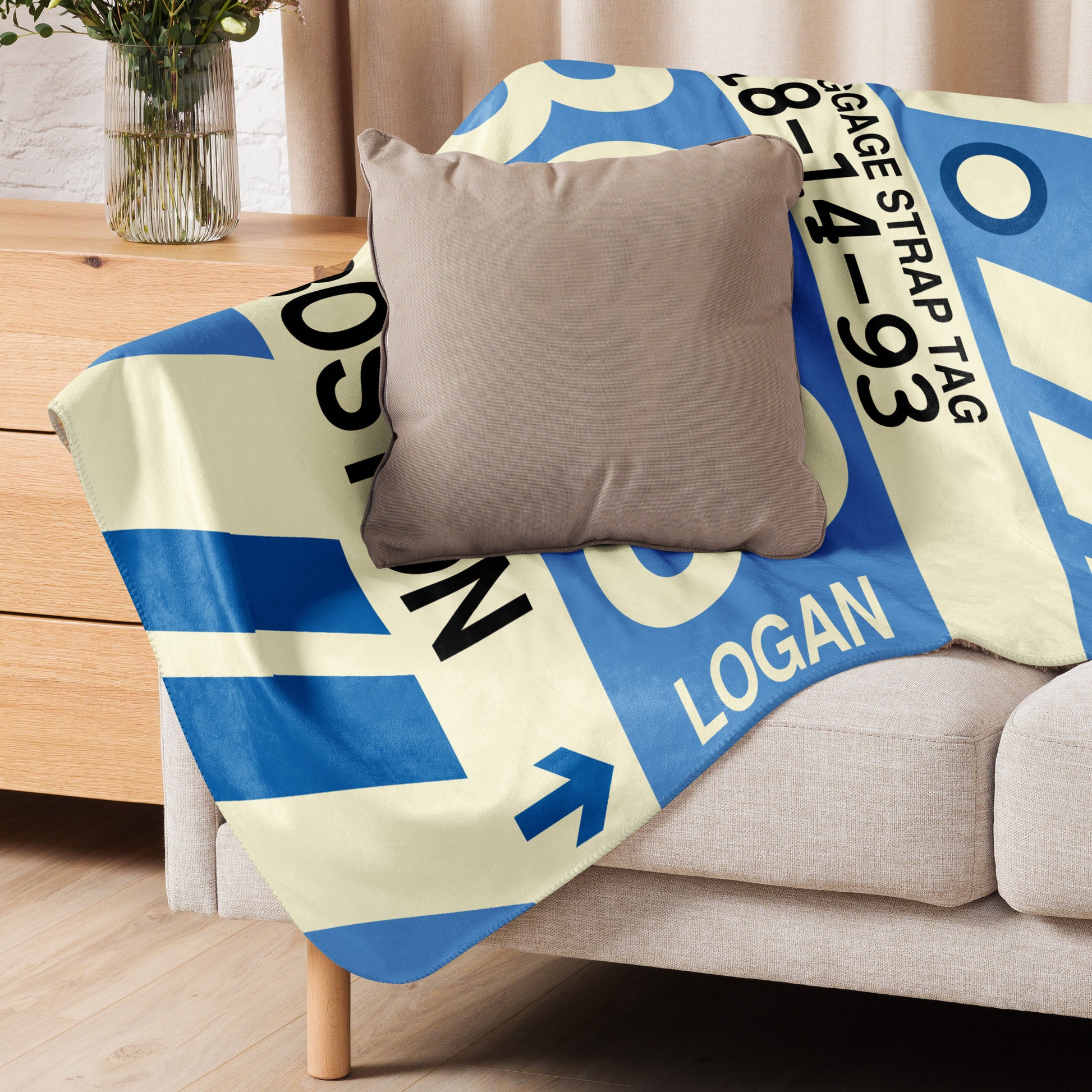 Travel Gift Sherpa Blanket • BOS Boston • YHM Designs - Image 06